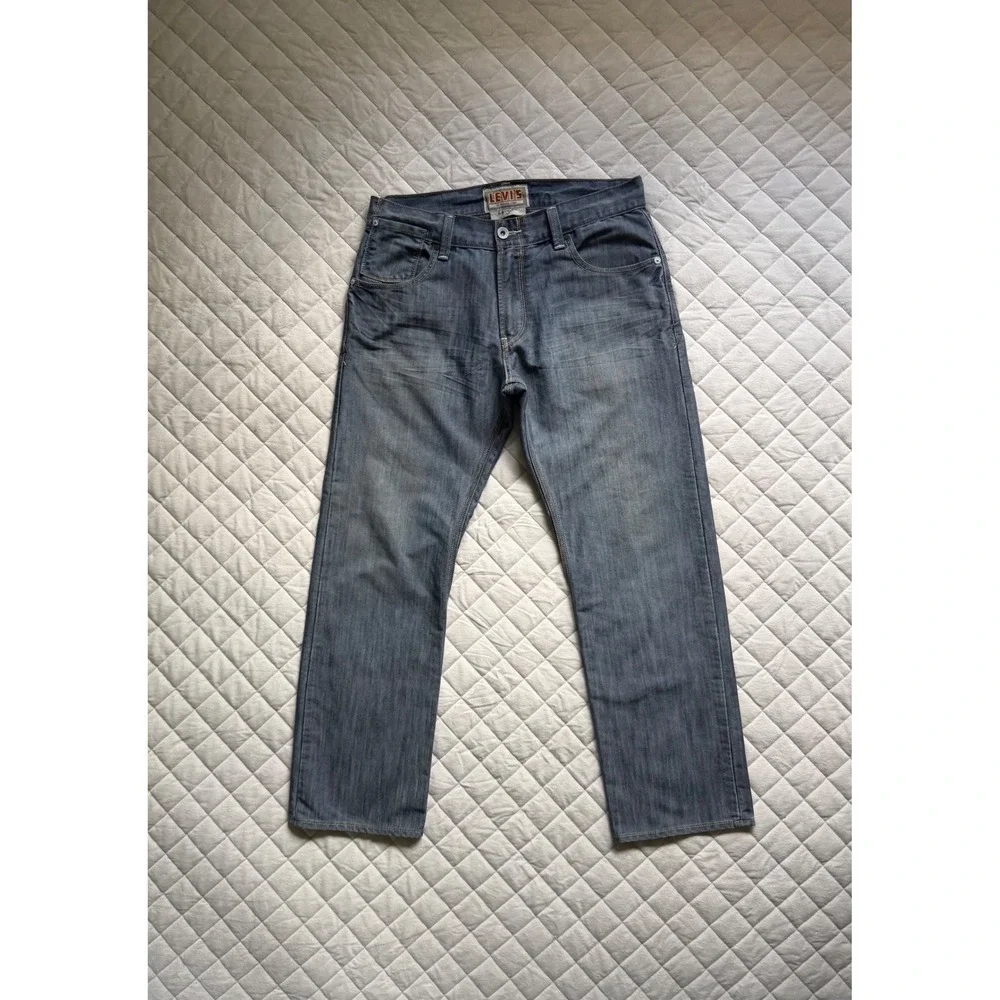 Y2K VTG Levi's Blue Slim Straight Jeans 34x30 Denim Mid Wash True religion style